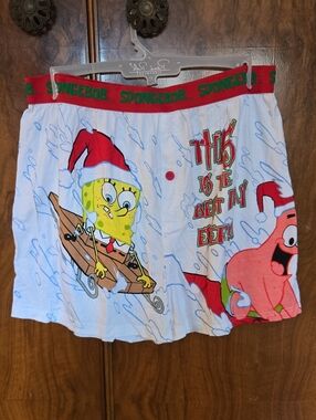 Nickelodeon SpongeBob & Patrick Holiday Shorts - White, Red, Green